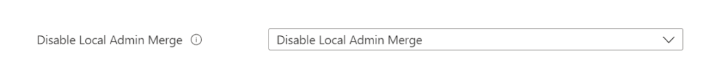 Einstellung „Disable Local Admin Merge" im Intune-Antivirus-Profil