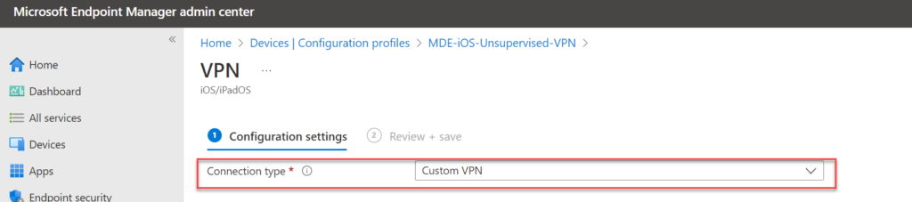 Intune: Erstellung eines Custom-VPN-Konfigurationsprofils für iOS
