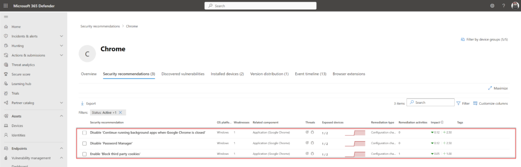 Empfehlungen für Google Chrome, etwa zum Passwort-Manager.
